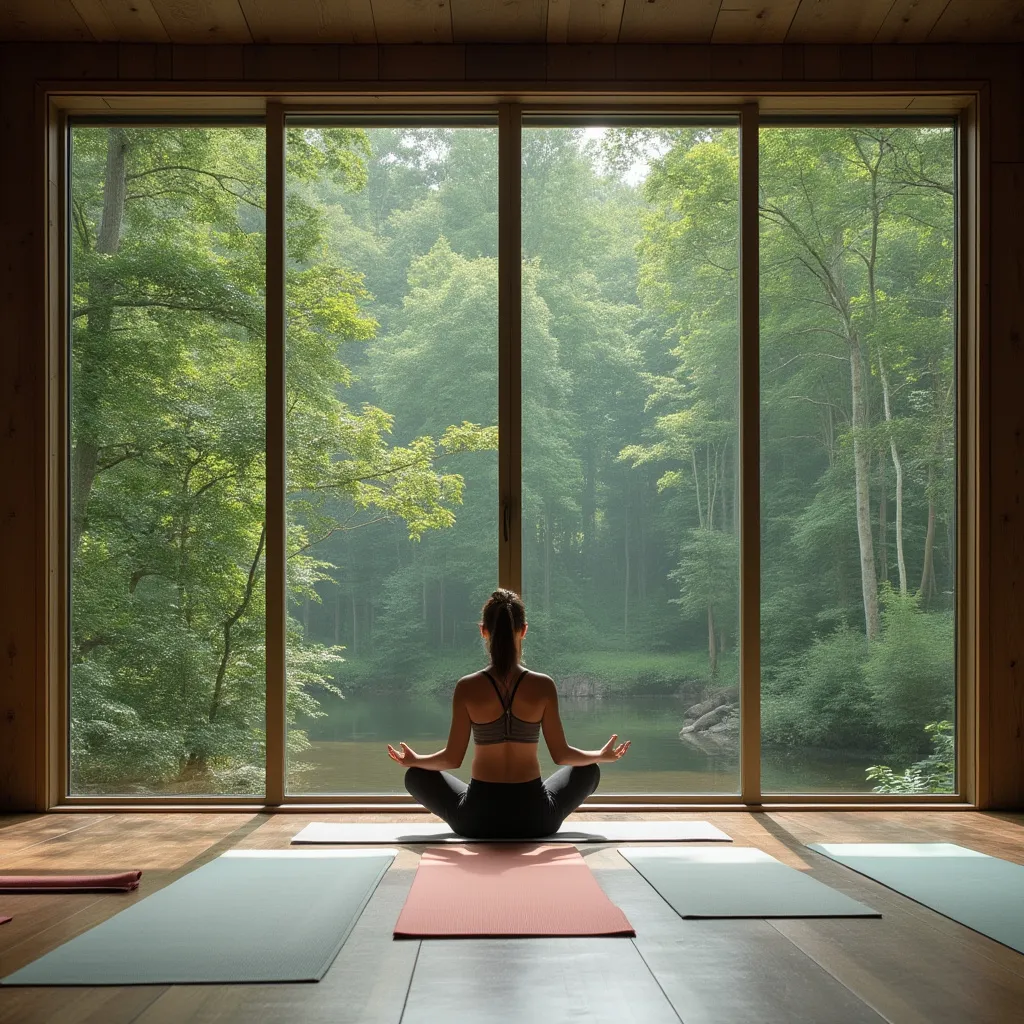 Klidné místo pro meditaci s výhledem do přírody